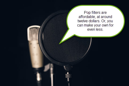 Pop filters are affordable, at around twelve dollars. Or, make your own for even less.