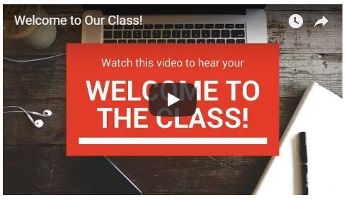 welcome video for quality online courses
