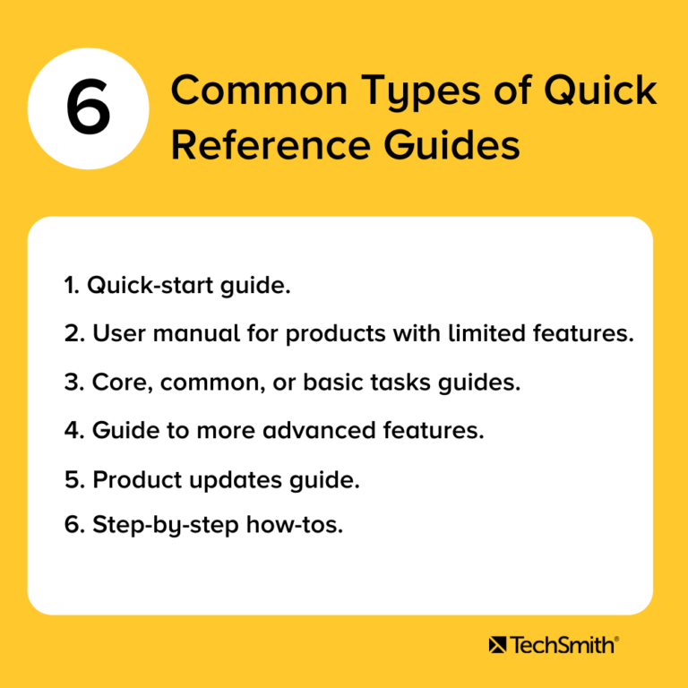 How to Make a QuickReference Guide The TechSmith Blog