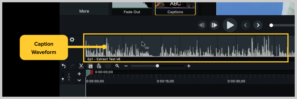 screenshot of how to add a subtitle or caption to a video in camtasia step 2