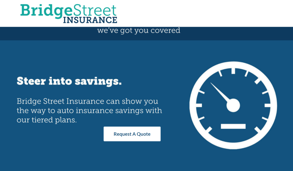 A screenshot of an ad for BridgeStreet Insurance