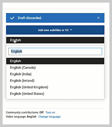 Choose the subtitles language of a video