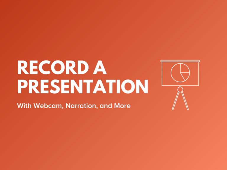 creating a recorded presentation
