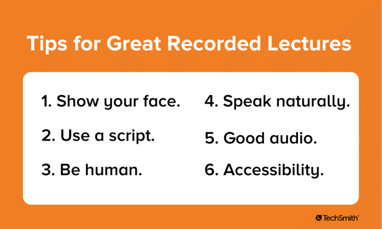 how to video record lectures