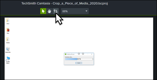 how to crop a video in camtasia