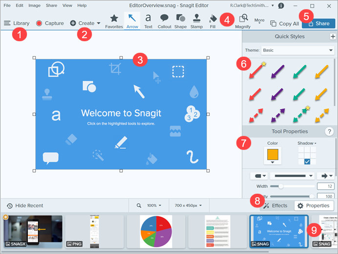 How to use snagit 8 tntide