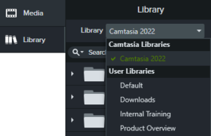 camtasia loading library assets error