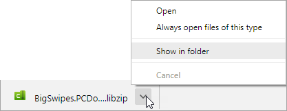 Chrome Open in Folder