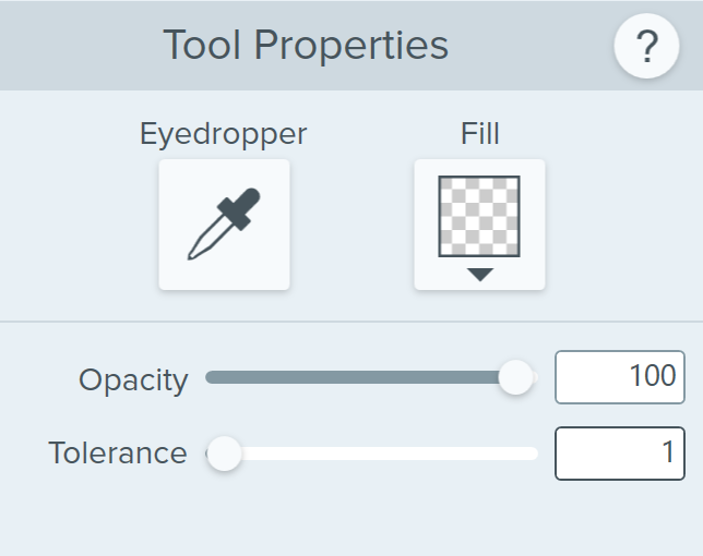 Opacity and Tolerance for the background fill