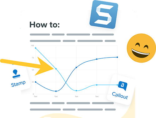 Illustration of a how-to guide made with snagit