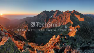 Example of TechSmith watermark for Camtasia free trial