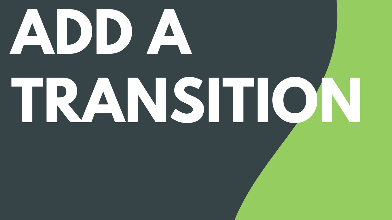 Add a Transition Featured Image