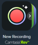 New Recording option on Camtasia Home screen