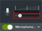 Control deslizante del micrófono en Camtasia para Windows