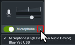 Select microphone device
