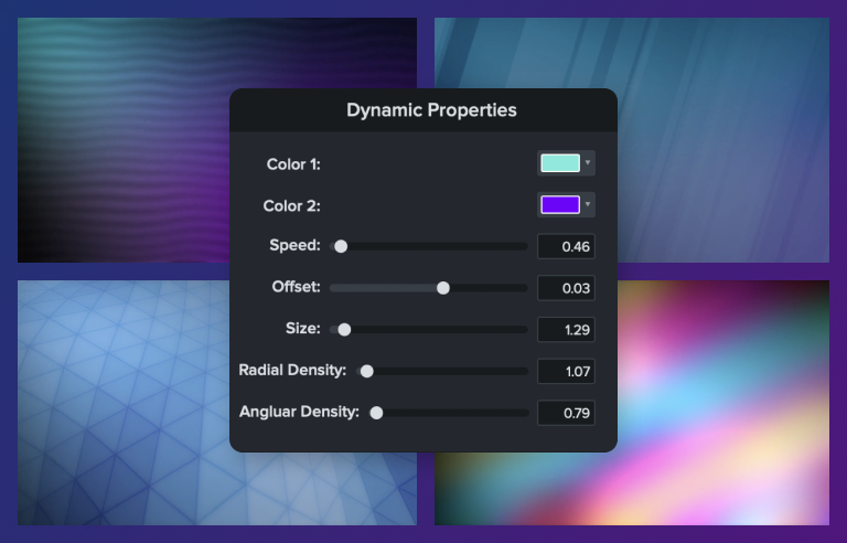 Dynamic background example