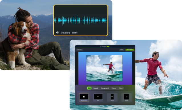two images depicting new features in Camtasia 2024