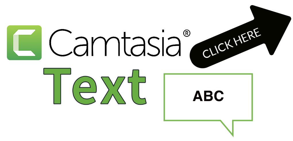 Camtasia logo, text, and annotations