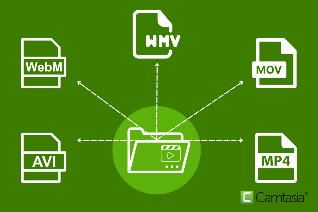 Video format download options with WebM, AVI, WMV, MOV, and MP4