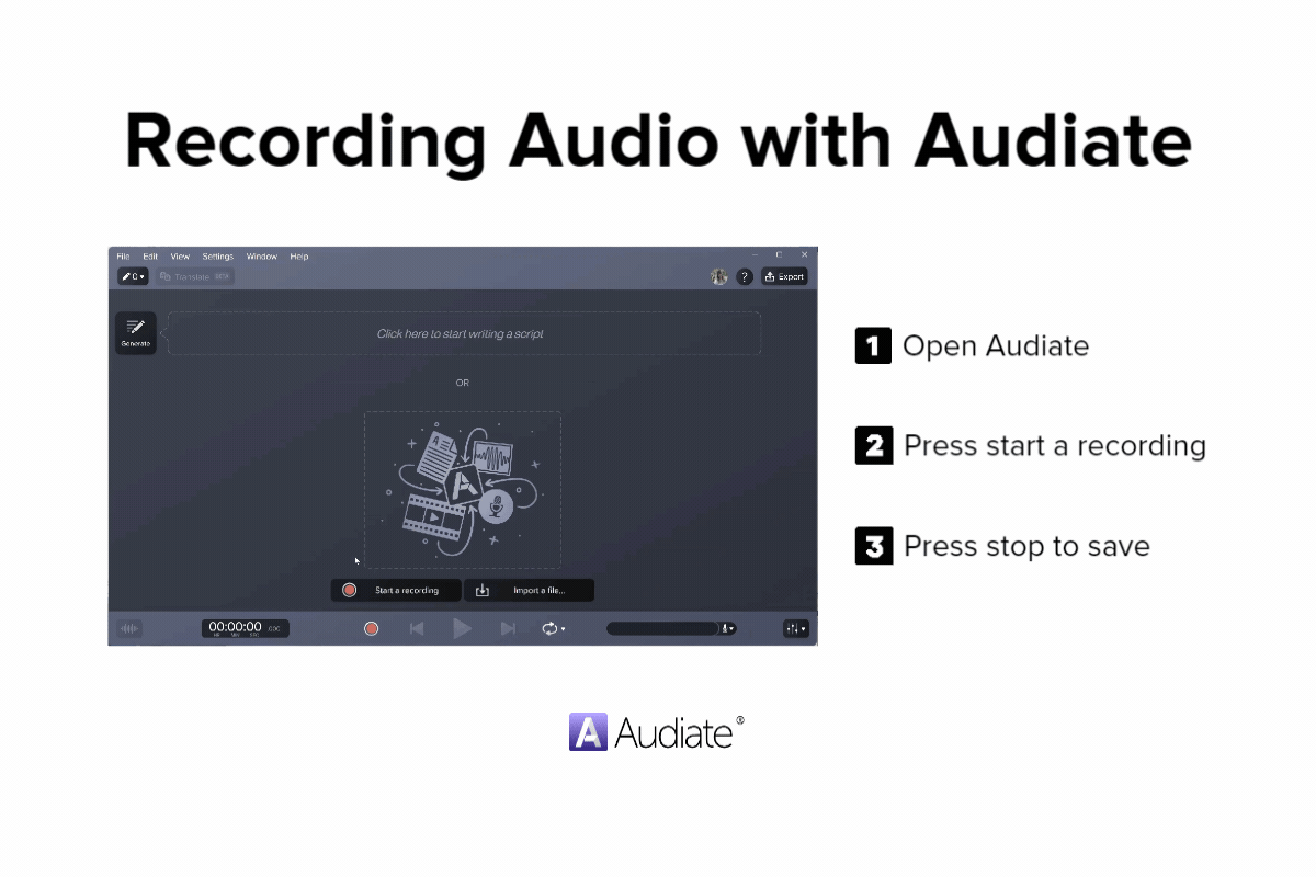 How to record audio with Audiate