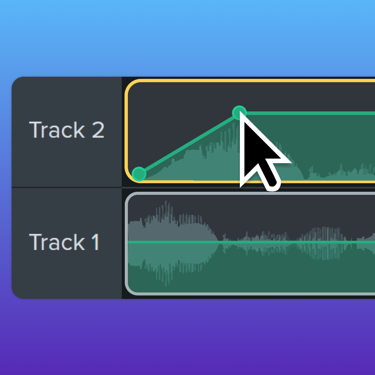 Camtasia's music editor controls.