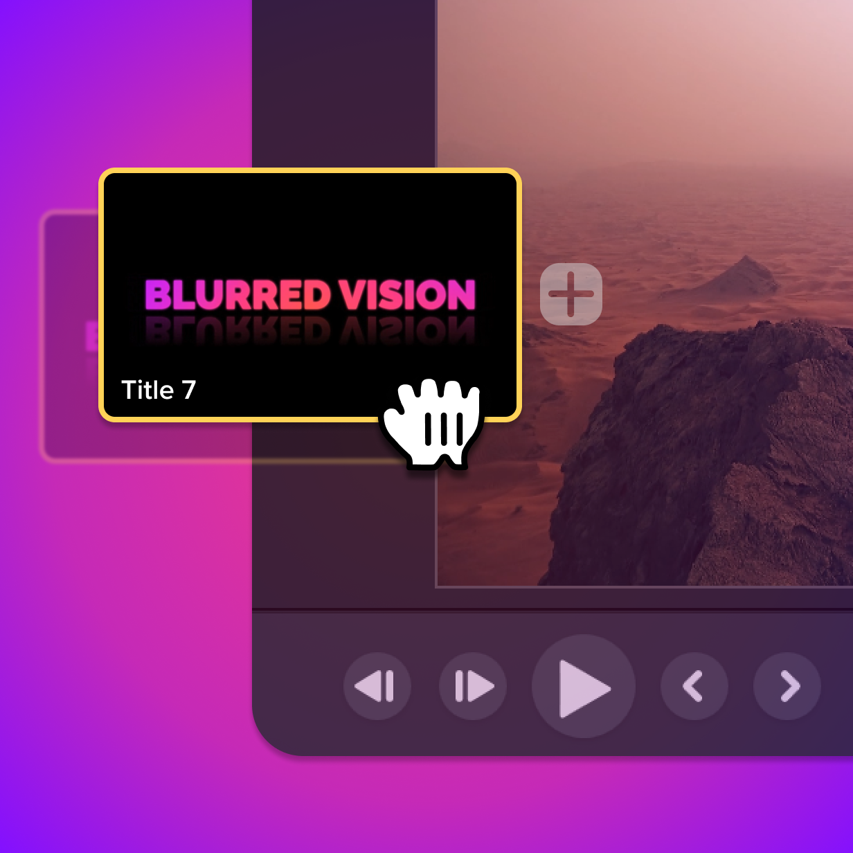 Drag and drop text onto a video