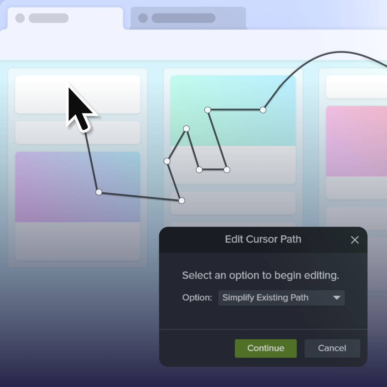 Camtasia's screen recording interface.