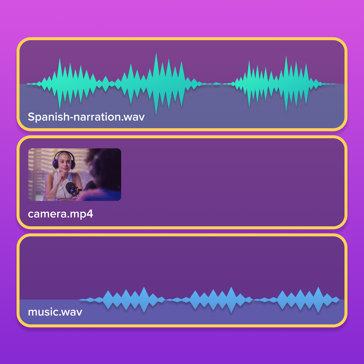 Add a new background music to your video while keeping some elements of the original audio.