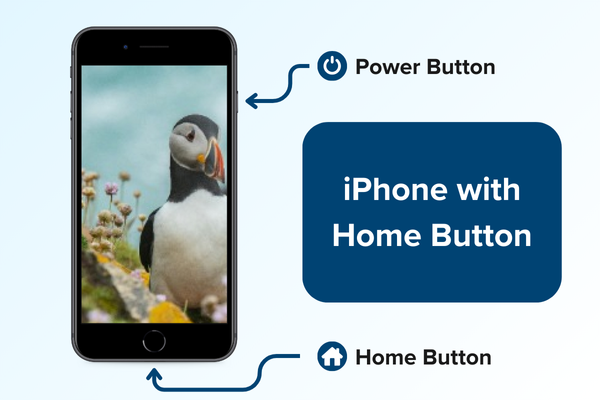 Take a screenshot on iPhone with home button