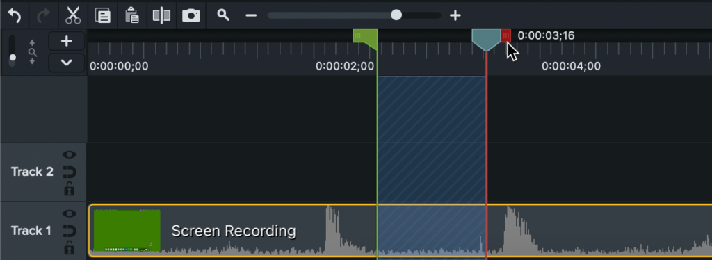 Trim recordings in Camtasia