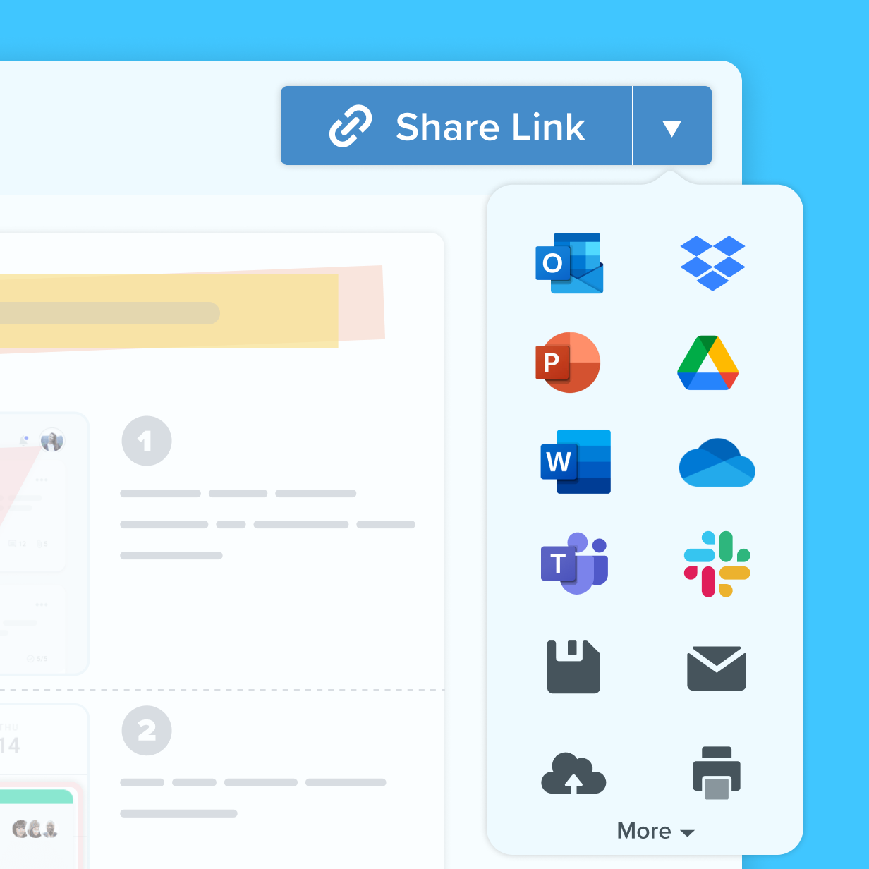 Snagit's share link button leading to the Screencast integration that facilitates communication.