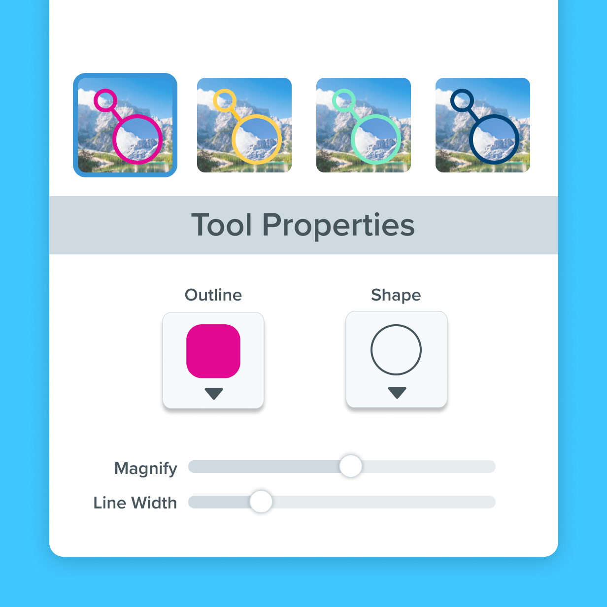 Different magnifying options with Snagit