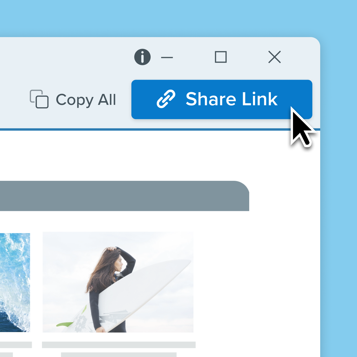 Snagit's integration with Screencast with Share Link option and comments.