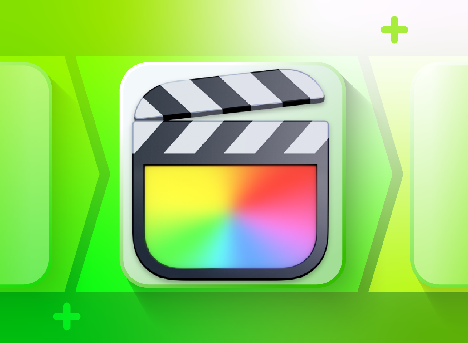 Final Cut Pro logo surrounded by alternate app icons.