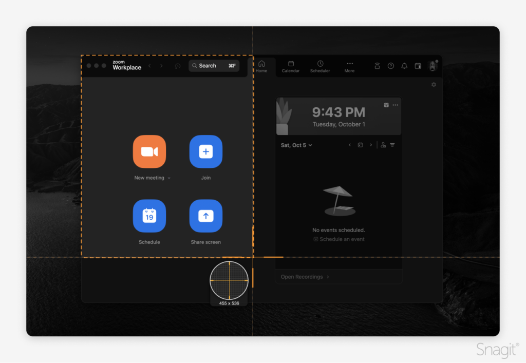 Zoom application interface showing options to start or schedule meetings.