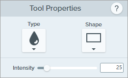 Blur tool properties