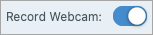 Record Webcam toggle