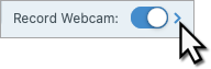 Webcam options arrow